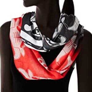 CHICAGO BULLS red & black logo infinity scarf NWT